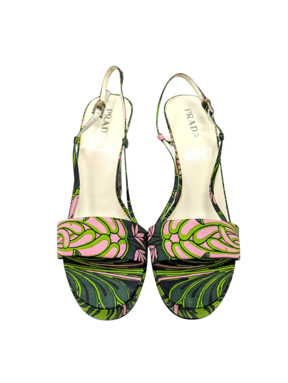 Prada x Holliday & Brown Vintage 2003 Tulip Platform Slingback Sandal 40 | 9.5